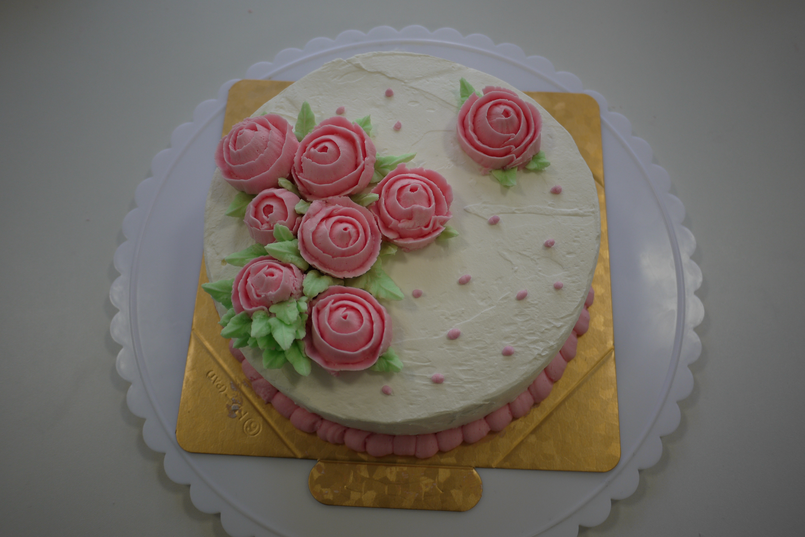 リボン薔薇のデコレーションケーキ フェイクスイーツ T Pawpaw